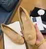 여자 디자이너 드레스 슈즈 버클 로고 발레 아파트 체크 무늬 가죽 신발
