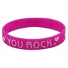 Valentine's Day Silicone Bracelet Rubber Bracelet Silicone Wristbands Heart Pink Loom Accessories