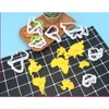 Stampi da forno Cartone animato creativo Sette continenti Stampa Fustellata Biscotto Stampo per cioccolato Cucina di casa Strumenti fai da te Accessori