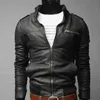 Manteau en fausse fourrure pour hommes automne hommes hiver veste de moto ajustement vêtements d'extérieur Cool Streetwear Slim Bomber mode col en cuir pour hommes 231220