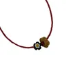 Pendant Necklaces Floral Collar Necklace Velvets Flower Clavicle Chains Beaded Ornaments