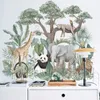 Grands animaux de la jungle autocollants muraux pour les chambres pour enfants garçons de chambre bébé décorartion auto-adhésive