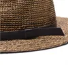 Chapeaux à bord large chapeau seau plus taille 63 cm lafite herbe nouveau panama paille de paille pour hommes et femmes du soleil du soleil de soleil quatre saisons plage soleil hatl231221