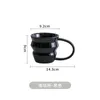 Tasses Tasse personnalisée Simple tasse à café moderne conception concave et convexe matériau en céramique pour thé couple cadeau bulle