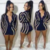 Women's Tracksuits Fashion 2023 Spring Autumn Clothing High Lapel Slim Cardigan Button Stripe Two-Piece Sweater