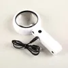 Hot 8 LED magnifying glass folding lamp handheld desktop reading repair multifunctional magnifying glass lupa con luz 231221