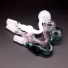 Tigela curva colorida peças de óleo pirex queimador de vidro tubohs vidraduzes de forma de crânio articulação macho de 14 mm para bong ll