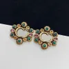 2022 Nya modebrev Studörhängen Aretes Orecchini Ladies Colored Diamonds Gems Brand Designer Earring2737