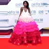 Skirts Gradient Color Tulle Fluffy Tiered Ruffled Ball Gown Maxi Skirt Vestidos Da Donna Colorful Lush Birthday Party