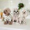 Oddychająca bawełniana koszulka dla psów i kotów miękka kamizelka Mała średnia sukienka świąteczna ubrania chihuahua