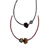 Pendant Necklaces Floral Collar Necklace Velvets Flower Clavicle Chains Beaded Ornaments