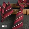 Bow-slipsar och näsduk 2-stycken Set Formal Wine Red Large Jacquard 8cm Tie Accessories Men Wedding Party