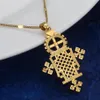 Anhänger Halsketten Afrikanische Äthiopische Trendy Gold Silber Farbe Hohl Kreuz Halskette Eritrea Habesha Schmuck Für Frauen Männer267Y