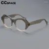 サングラスフレーム57204厚い酢酸光学眼鏡男性レディース近視処方メガネフレームトレンドキャットアイクリア眼鏡