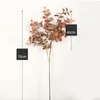 Dekorativa blommor japanska höstdekorationsstil lyxig eukalyptus lång gren Silk konstgjorda rum dekor falska växter blad