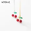 Pendants WYEAIIR 925 Sterling Silver Red Diamond Lovely Mini Cherry Fresh Student Gift Fine Jewelry Luxury Female Necklace