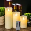 3Pcs 1Pcs Candles Lights LED Flameless Candles Light with Timer Remote Control Smooth Flickering Candle Light Battery Operated Y189H