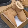Dames Winter Ultra Mini Boot Designer Australian Platform Boots For Men Real Leather Warm Enkle Bur Booties Luxueuze schoen 01