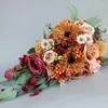 Hochzeitsblumen Wassertropfen Braut Bouquet Brautjungfer Französisch Vintage Romantische Zeremoniedekoration