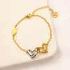 Bracelets Women Bangle Fashionable Classic Gold Sier Love Plated Link Chain Stainless Steel Gift Wristband Cuff Designer Jewelry Adjustable