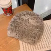 Cappello in tessuto integrato in pelliccia di peluche di coniglio addensato e caldo per bambini Fascia per capelli in lana lavorata a maglia versatile a prova di freddo invernale 230920