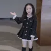 Girl Dresses Korean Winter Thickening Designer Kids Girls Dress 4-12 Year Elegant Baby Princess Childer Clothes Robes Du Soir