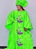 Roupas étnicas Rúsicas tradicionais de vestido Bazin Africano Vestidos noturnos para ocasiões especiais Mulheres de casamento
