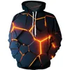 Färgglad Flame Hoodie 3D Fluorescens Sweatshirt Män/kvinnor Höst- och vinterrockkläder Roliga jacka Black Hoodies 231220