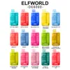 Wholesale Original ELFWORL DE6000 Puffs Disposable Vape Good Quality Cheap Electric Cigarette 550mAh Rechargeable E-cigarette Vape Pen 15 Flavors in Stock