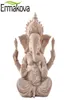 Ermakova 13cm35quottall Indian Ganesha Heykeli Fengshui Heykel Doğal Kumtaşı zanaat figürin ev masası dekorasyon hediyesi y3130248