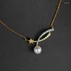 Ketten Perlen-Meteor-Halskette, feminin, vielseitiger Anhänger, Persönlichkeit, Sinn für Design, französische Luxus-Kragenkette, klein, MNP003