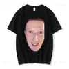 Mäns T-shirts Cursed Zucc T-skjorta 100% Pure Cotton Funny Cursed Meme Mark Zuckerberg Graphic Short Sleeve T Shirts Plus Size Tops Streetwear T231221