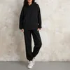 Zweiteilige Damen-Hosen, 2 lässige Outfits, langärmelige Vordertasche, Kapuzenpullover, Jogger-Set, Herbst-Winter-Trainingsanzüge