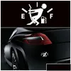 Autocollants de voiture Nouveau 2023 Sticker drôle PL Pointer du réservoir de carburant vers FL HELLAFLUSH Vinyl Decal Decal Wholesale Drop Livrot Mobil Automob Dhmol