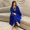 Ethnische Kleidung Eid Party Abend Marokkanische Kaftan Muslimische Frauen Abaya Long Maxi Kleider Türkei Arabische Kleider Kaftan Dubai Islamic Ramadan