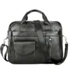Bolsa masculina de couro genuíno maleta bolsas carteira de negócios masculino portátil escritório 231220