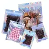 100 pz / lotto sacchetti di plastica richiudibili per imballaggio al dettaglio sacchetto di alluminio olografico sacchetto a prova di odore per la conservazione degli alimenti Xddwf