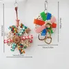 Other Bird Supplies Parrot Chew Toys Cockatiel Toy Chewing With Metal Hook Colorful Foraging For Parakeets Straw Shredding
