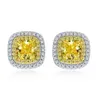 Designer örhängen kvinnor S925 Sterling Silver Stud örhängen Fashion Woman Ear Ring Womens Yellow Pink Diamond Earings 2 25CT Zircon 276s