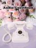 Vit färg pusb -knapp ljudgäst bok bröllop telefonrekord meddelanden kvar av deltagare vid bröllop och fest
