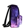 Borse da scuola per ragazze adolescenti Space Galaxy Printing Black Fashion Star 4 Colori T727 Universo Backpack Women269K