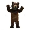 O mais novo mascote de urso marrom traje de alta qualidade Carnaval Unisex Roupe
