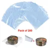 200 Pcs 6X6 inch Waterproof POF Heat Shrink Wrap Bags for Soaps Bath Bombs and DIY Crafts Transparent320n