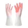 Disposable Gloves 1Pair Reusable Waterproof Household Dishwashing Cleaning Rubber Non-Slip T21C