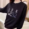 Autumn Holdie Women Designer Sweater Womens New Fashion Bordery Bordery Pattern Camiseta de manga larga Fashion Atmósfera suelta Sweinshirt