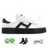 Mode OG Designer Casual Shoes Women Mens Wales Bonner Pony Leopard Nylon Brown Silver Flat Trainers Sporty Rich Vegan White Black Pink Cream Green Sneakers