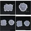 Molds Sile Mold Agate Geode Coaster For Cup Epoxy Resin Art Edge Crystal Mod Crafting Drop Delivery Jewelry Jewelry Tools Equ Dhgarden Dhbkg