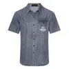 Designer skjorta herrknapp upp skjortor tryck bowling skjorta hawaii blommor casual skjortor män smal passar kort ärm klänning hawaiian topp