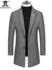 معطف خندق البوتيك العلامة التجارية المتطورة للرجال معطف واحد صدر ضئيل من الأعمال التجارية غير الرسو