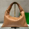 5A Hop Bag Croissant Bag Fourre-tout tissé à la main : spacieux et chic pour les déplacements quotidiens - Sac à bandoulière simple à la mode, sac sous les bras en cuir véritable Hobo Travel Luxury